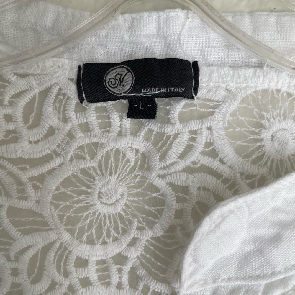 M made in Italy blouse 100% linen - Picture 9 of 12